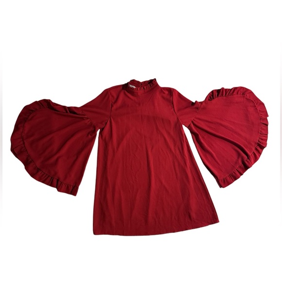 Red Mod/60s Witchy Boho Dress - Picture 5 of 11